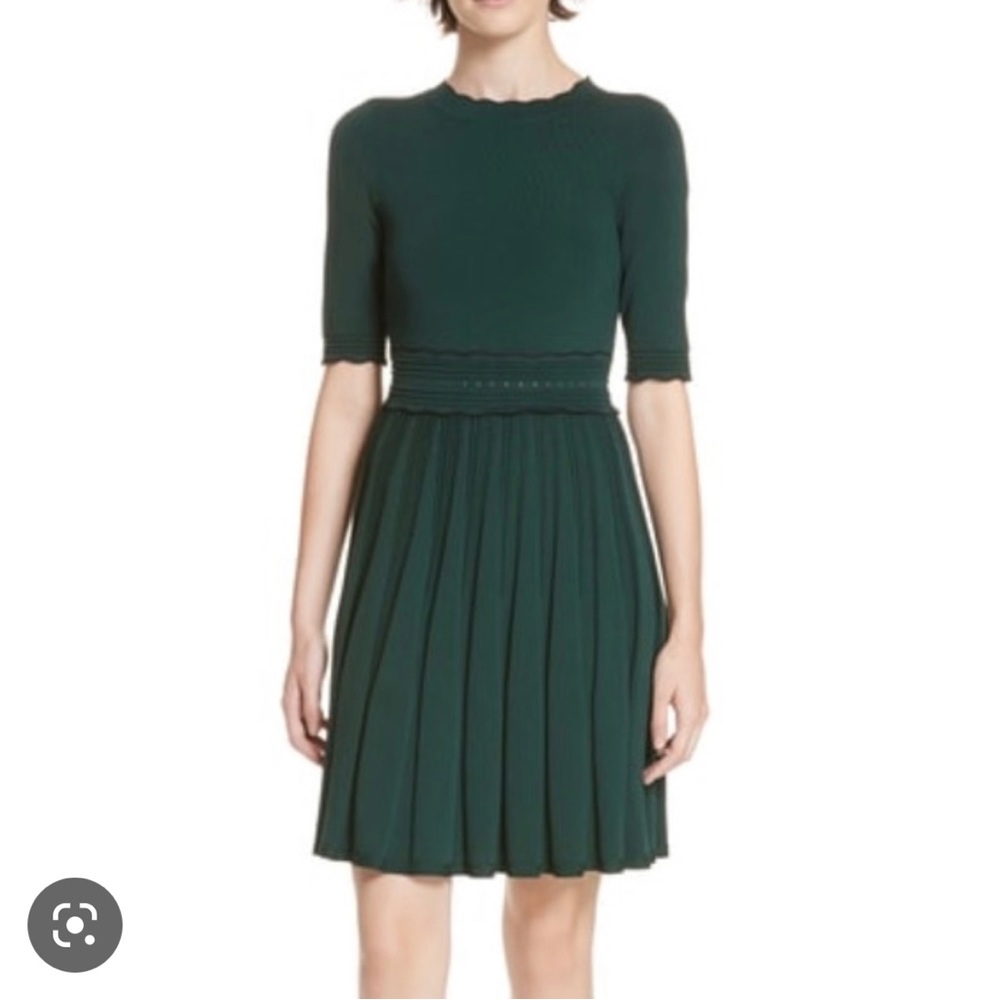 Ted Baker green and black knit dress 👗 size 3 (8) NWT